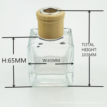 botella de cristal del difusor de lámina vacía cuadrado del aroma del fabricante 50ml 100ml 150ml